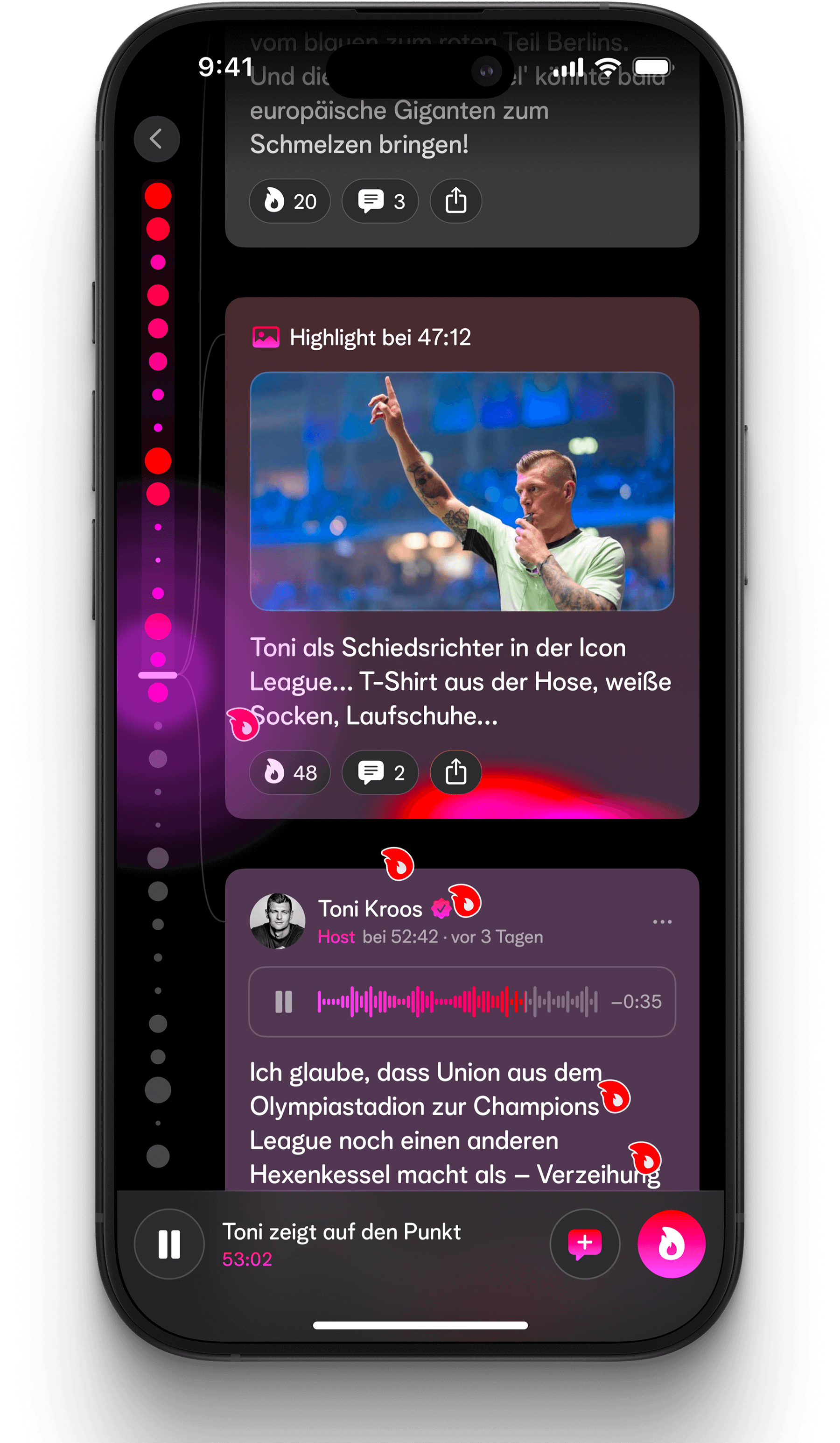 CampfireFM-App auf einem iPhone
